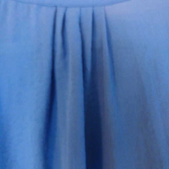 Liz Claiborne Blue Women's Gauzy Flowy Short Sleeve Blouse - Picture 5 of 11